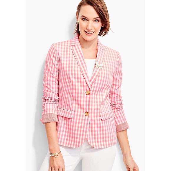 talbots pink blazer